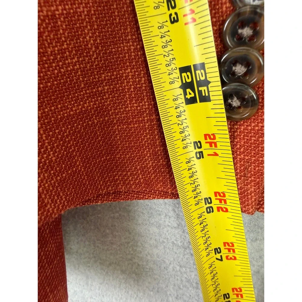 Paul Fredrick Mens Rust Wool Blend 2 Button Sport Coat Blazer 50R JPS004D